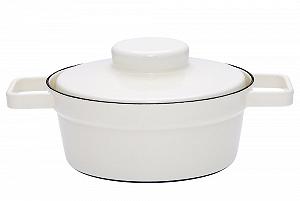 Жаровня емальована 1,25 л 20 см Білий 125 543 - Фото 1