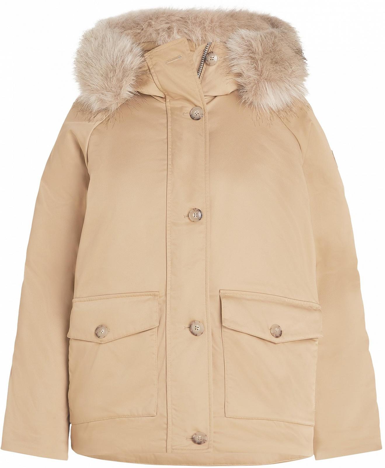 Парка Tommy Hilfiger Утеплена парка з хутром із застібкою на кнопках Жіноча, фото №5 Парка Tommy Hilfiger Утеплена парка з хутром із застібкою на кнопках Жіноча, фото №5