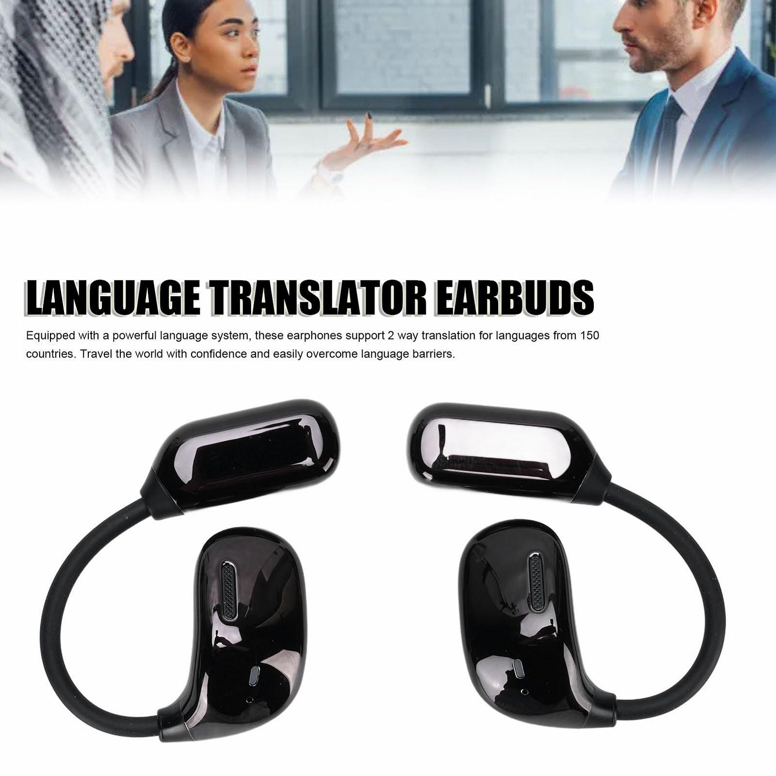 Устройство для перевода голоса Vikye AI, 150 языков, шумоподавление Bt, защита от дождя, беспроводной перевод в реальном времени, двустороннее общение для деловых встреч, фото №2