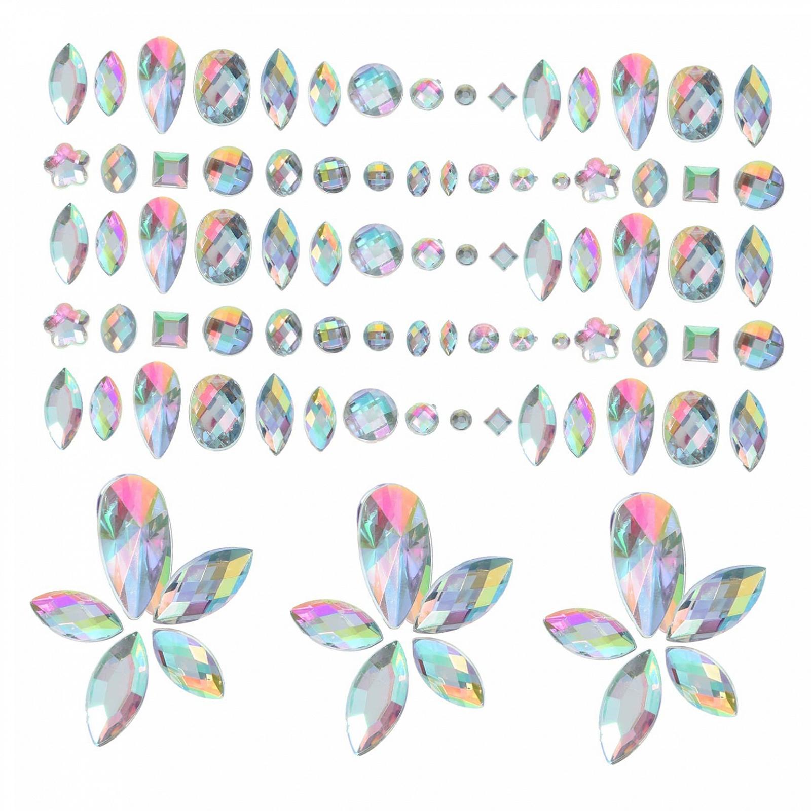 Стразы Плоские Акриловые 300 шт Белый AB, фото №1