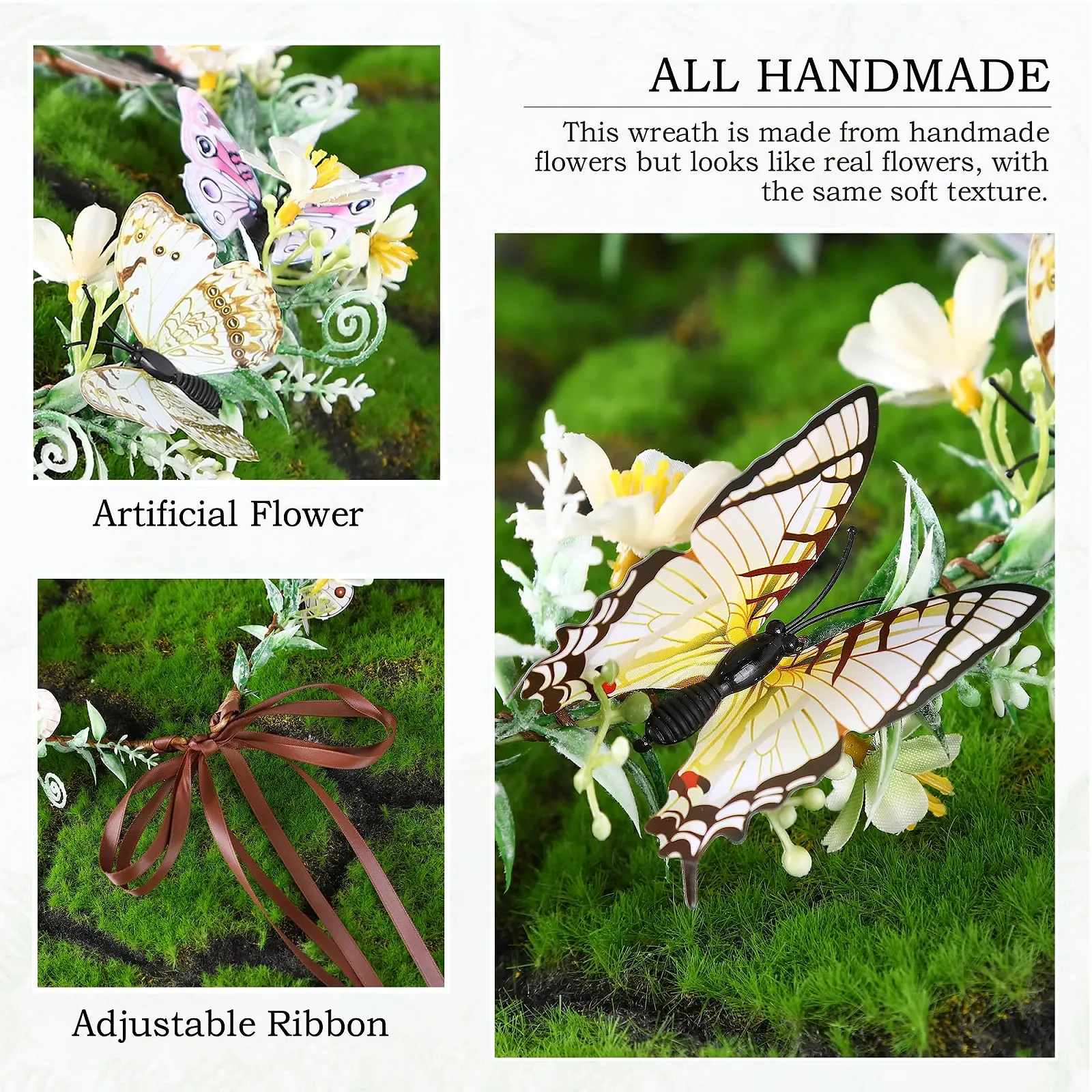 Вінок для волосся Квітка-метелик MOSTORY для жінок, фото №4