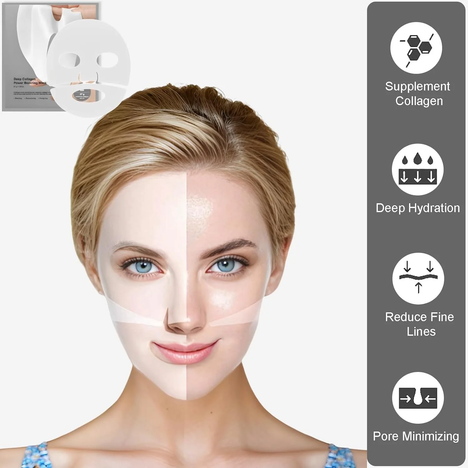 Маска Bio-Collagen Real Deep Зволожуюча колагенова маска нічна, фото №3 Маска Bio-Collagen Real Deep Зволожуюча колагенова маска нічна, фото №3