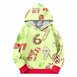 Худи Generisch для детей, повседневный, модный, с капюшоном, для мальчиков и девочек, мягкий флис, теплый дышащий пуловер с графикой, куртка, свитшот с длинными рукавами - Фото 1