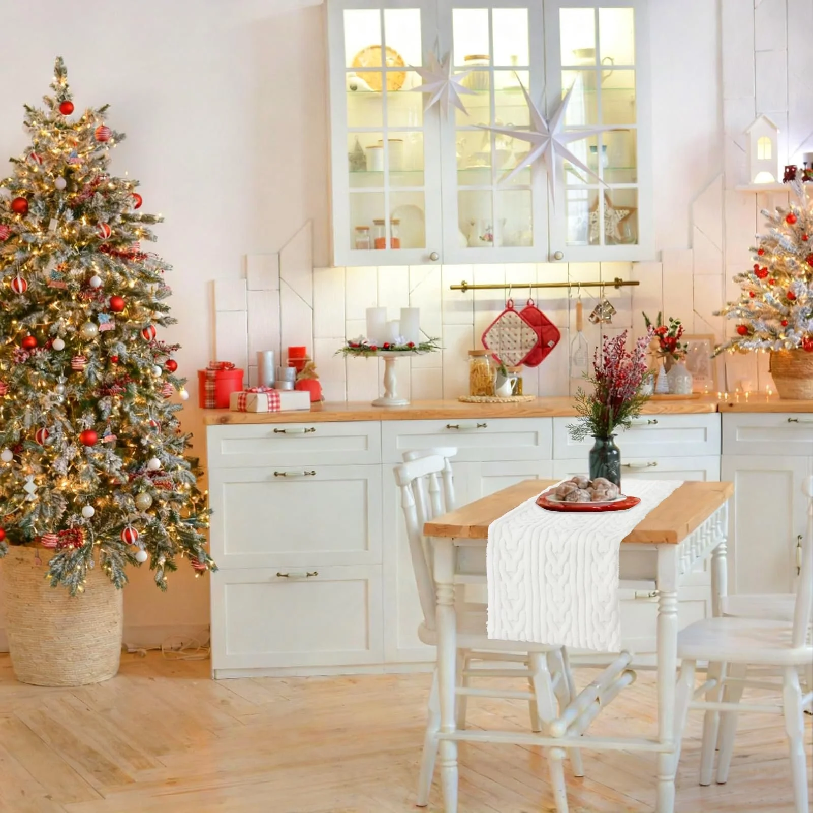 Ранер для столу Christmas 35 x 183 см Білий, фото №9