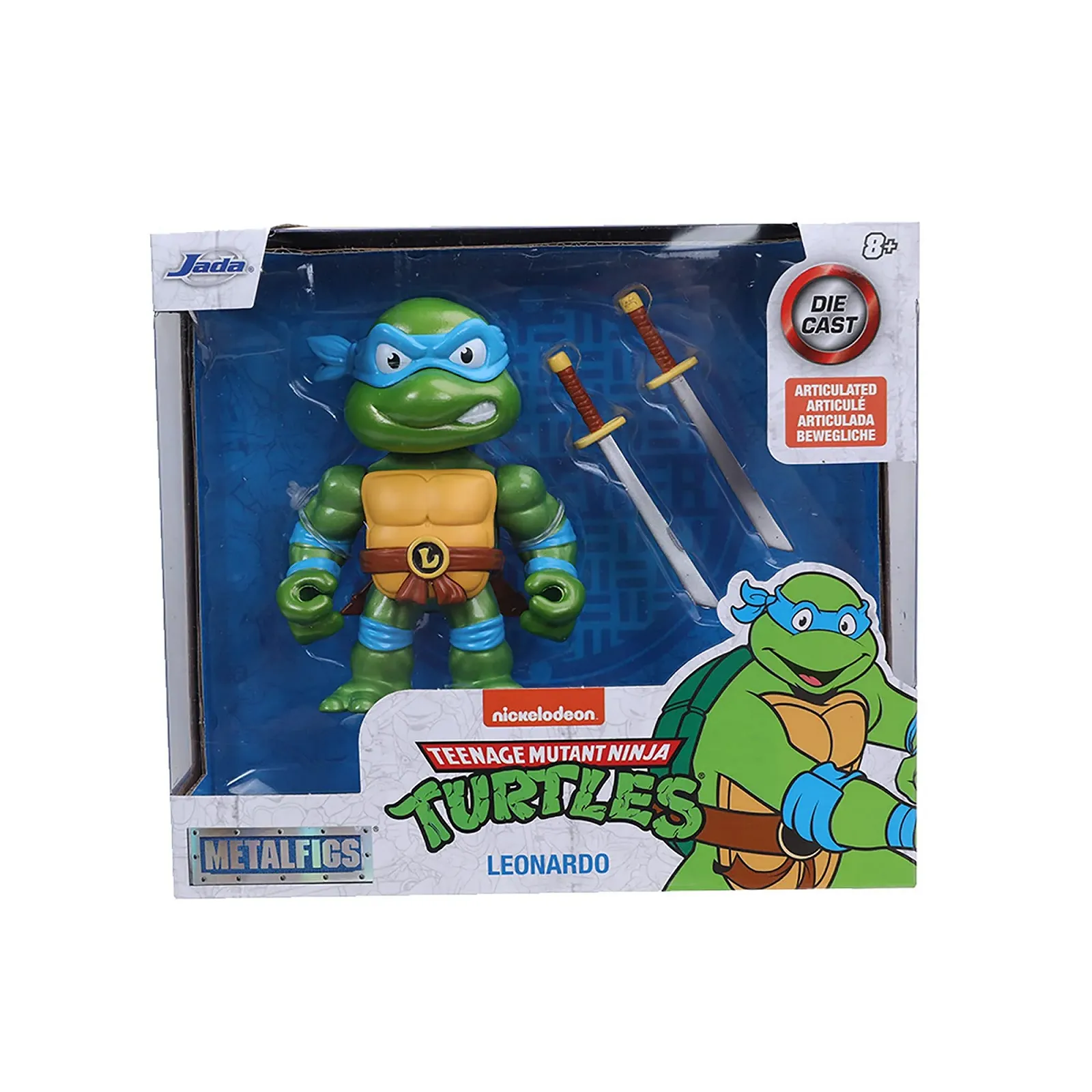 Колекційна ігрова фігурка Jada Toys Turtles Leonardo 10 см Зелений/Синій, фото №6