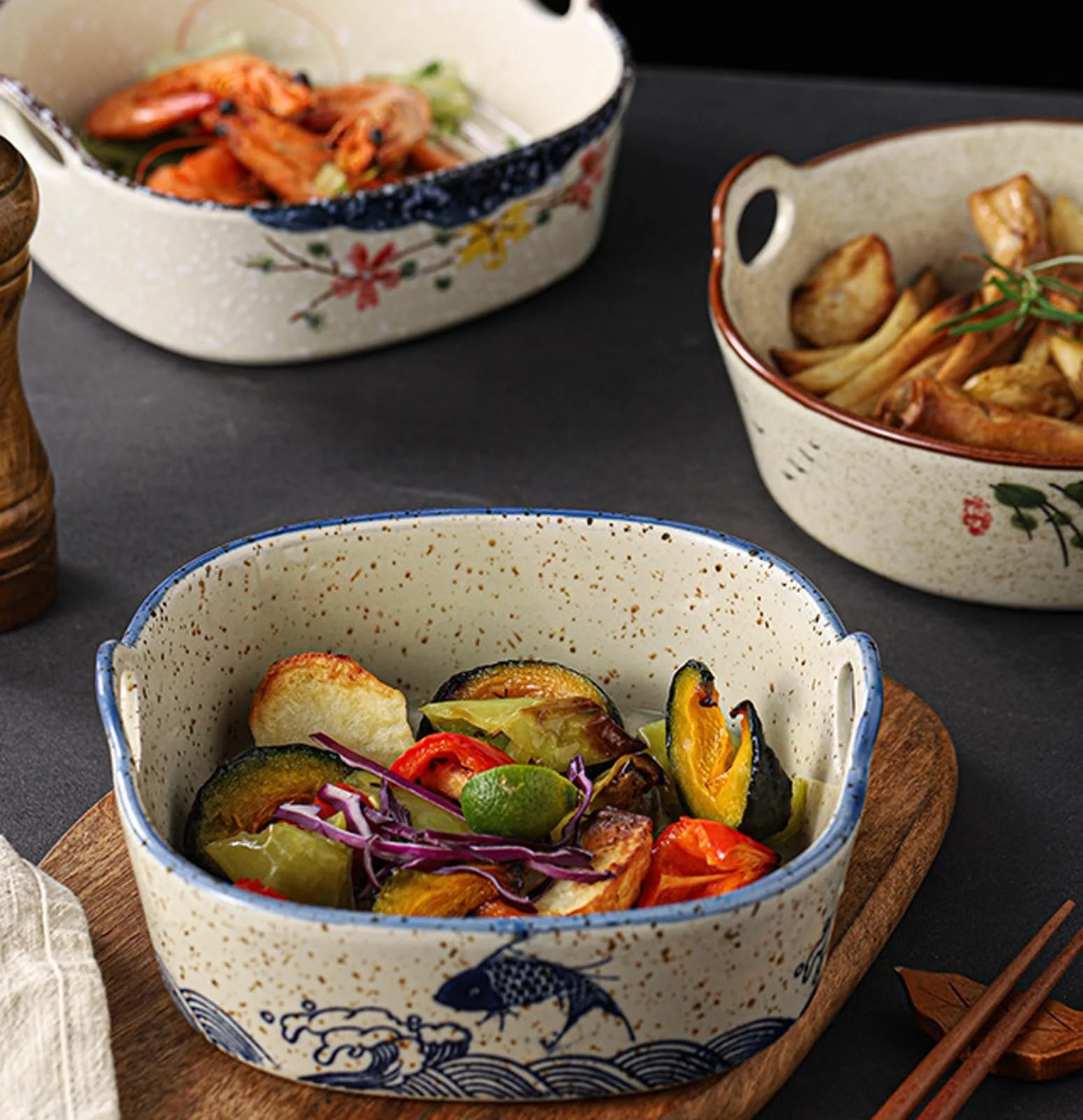 Форма для запекания керамическая с керамическими ручками для лазаньи и тирамису, фото №2