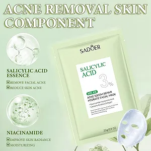 Тканевая маска Набор 12 штук Daily Care для лица Увлажняющие маски для различных потребностей кожи, Ниацинамид, Гиалуроновая кислота, Центелла азиатская Увлажняющая маска synthetic.ua - Фото 1