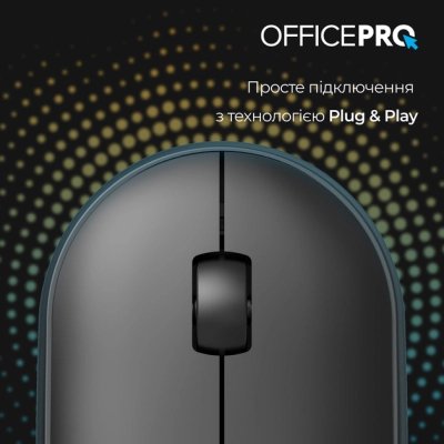 Мышка OfficePro M185B Silent Click Wireless Black (M185B), фото №8 Мышка OfficePro M185B Silent Click Wireless Black (M185B), фото №8