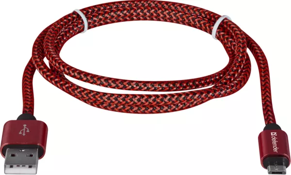 Кабель Defender USB08-03T USB AM -MicroBM 1.0m, Red 87801, фото №4 Кабель Defender USB08-03T USB AM -MicroBM 1.0m, Red 87801, фото №4