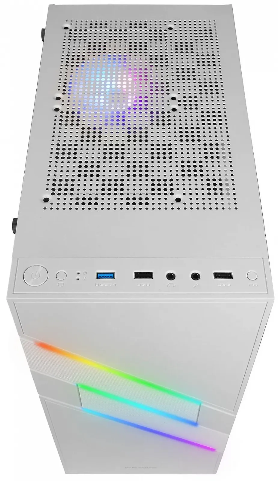 Корпус для ПК Mars Gaming MC-U3 / Midi Tower / ARGB / Закаленное стекло / Без БП / Белый, фото №3