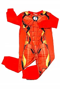 Детская флисовая пижама-комбинезон Marvel Iron Man Avengers, красный synthetic.ua - Фото 1