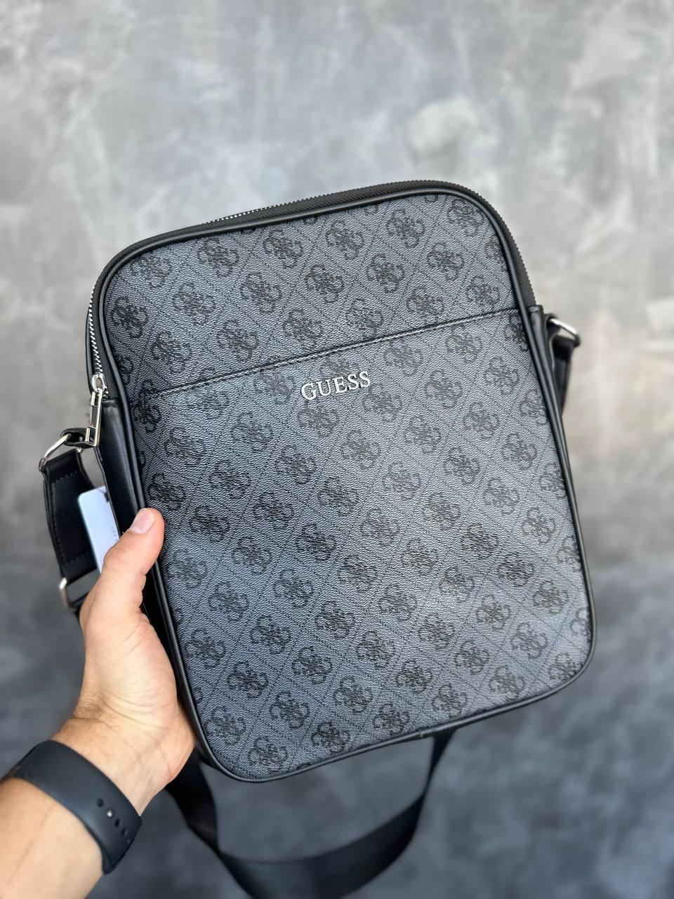 Мужская сумка через плечо Guess брендовая сумка-планшетка Гесс стильная барсетка для мужчины, фото №1