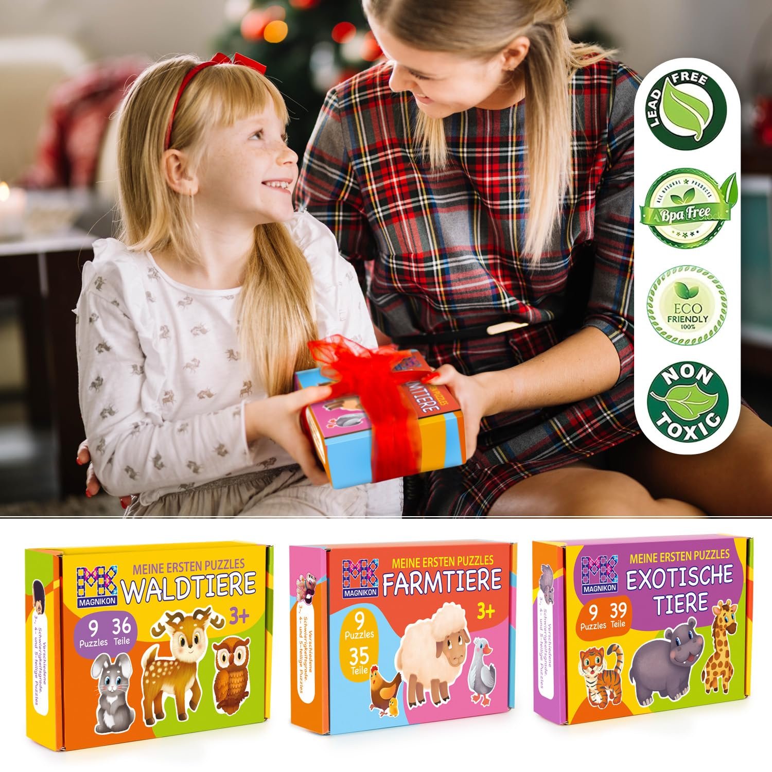 Пазл MAGNIKON My First Puzzle Exotic Animals 39 элементов, фото №6