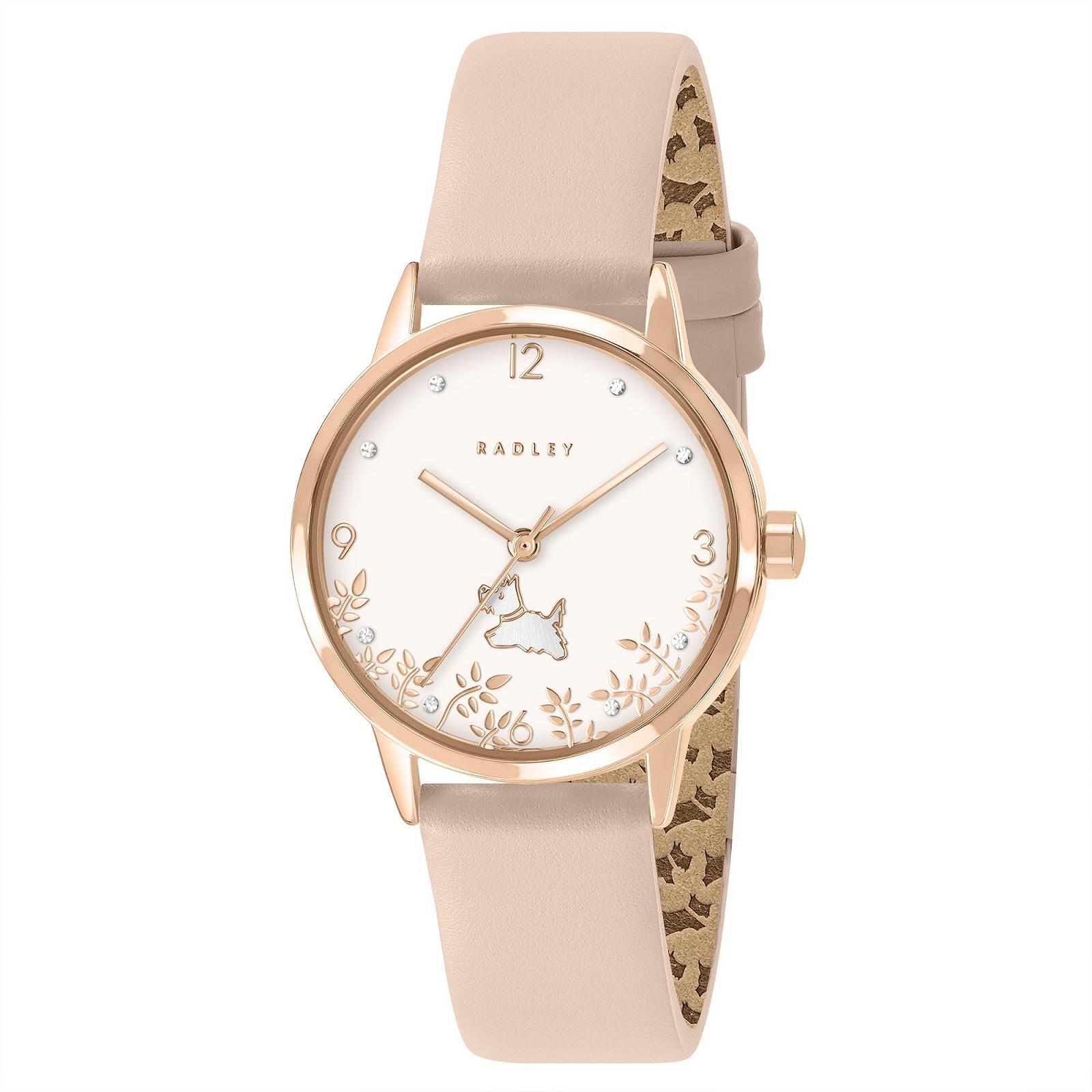 Годинник жіночий RADLEY Praire 35 мм, рожеве золото, рожевий шкіряний ремінець, фото №1