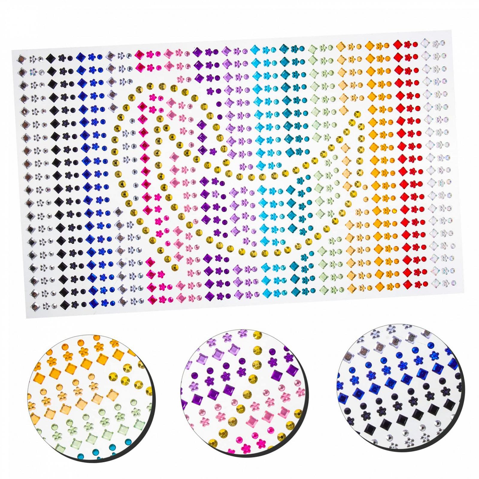 Наклейки Стрази  2 аркуші Самоклеючі Стрази, фото №5