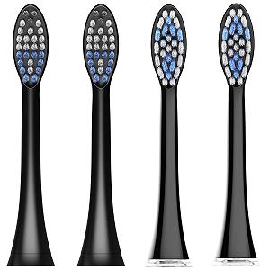 Змінні насадки для зубної щітки Tristan Auron 4 шт. Black - Фото 1