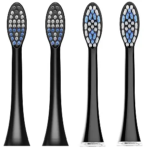 Змінні насадки для зубної щітки Tristan Auron 4 шт. Black - Фото 1