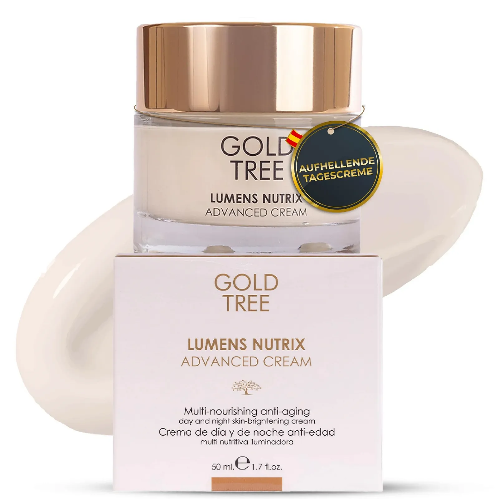 Зволожуючий денний крем GOLD TREE Moisturising Cream з гіалуроновою кислотою та колагеном 50 мл, фото №1 Зволожуючий денний крем GOLD TREE Moisturising Cream з гіалуроновою кислотою та колагеном 50 мл, фото №1