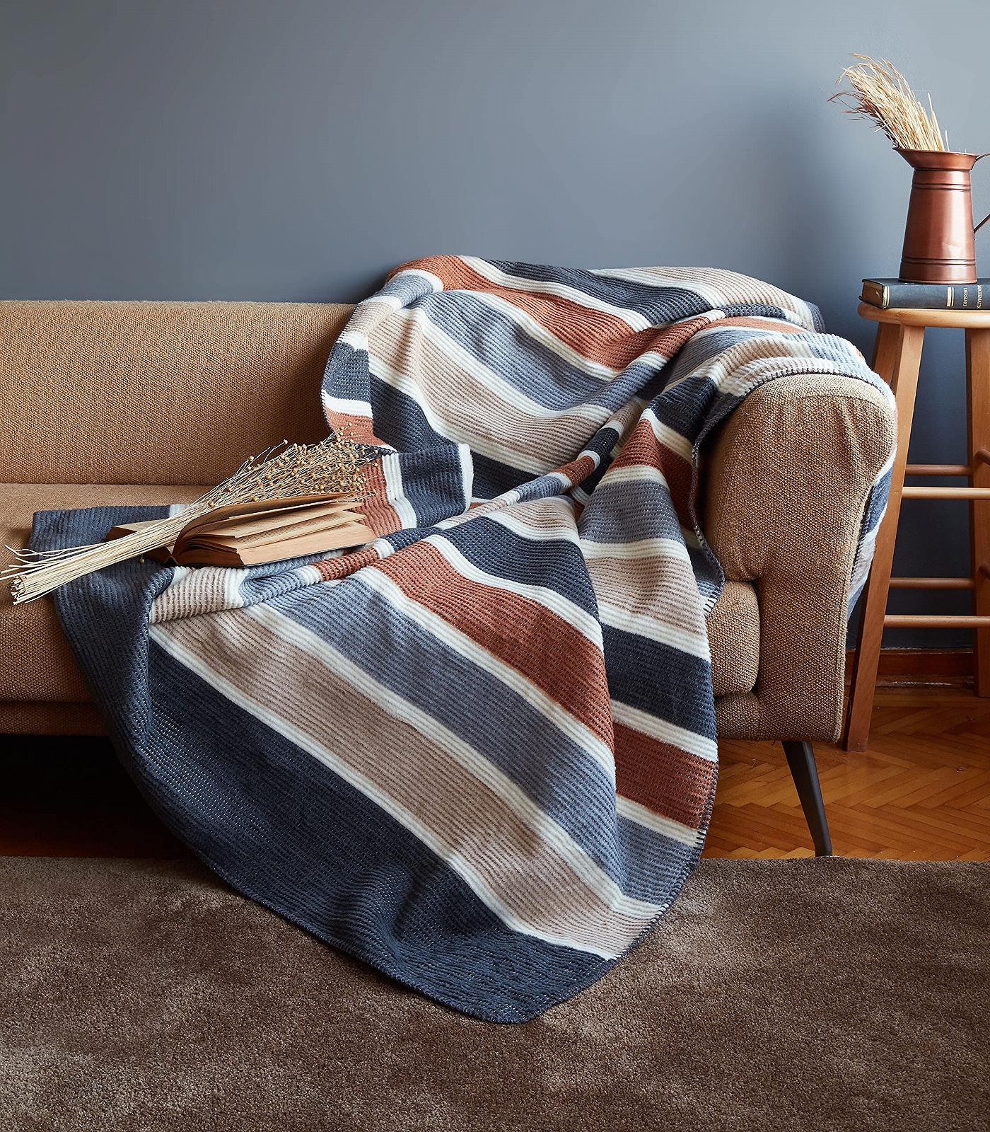 Плед BOHORIA М'який однотонний плед 150 x 200 см Коричневий, фото №3