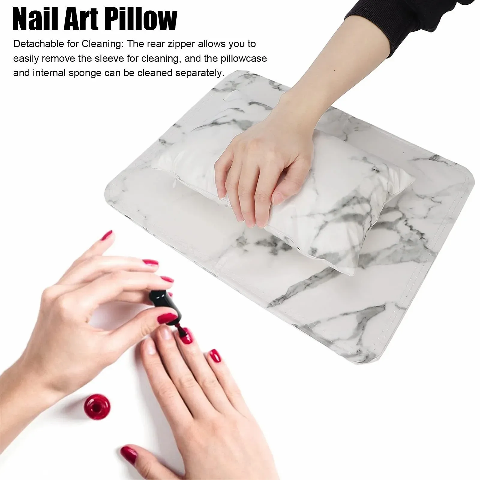 Підставка для рук для манікюру Шкіряна PU подушка для рук, фото №4