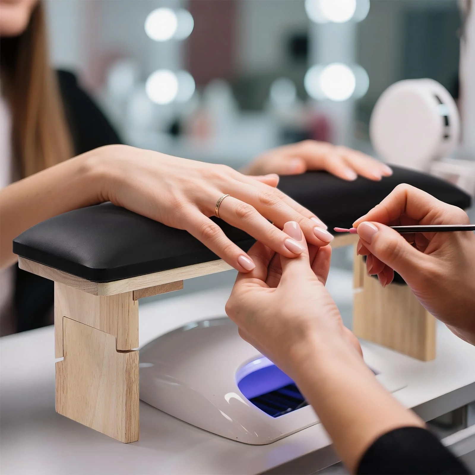 Подушка для рук Segbeauty для маникюра, складная и регулируемая, PU кожа, фото №8