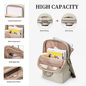 Рюкзак для ноутбука GOLF SUPAGS 15.6 дюймів Жіночий 14.8L Бізнес City Apricot synthetic.ua - Фото 1
