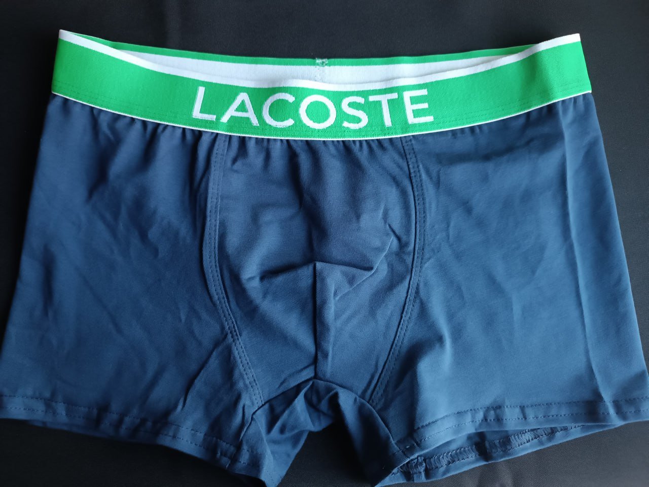 Чоловічі темно-сині труси боксери Lacoste, фото №1 Чоловічі темно-сині труси боксери Lacoste, фото №1