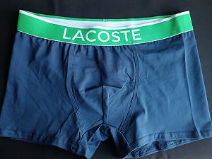 Чоловічі темно-сині труси боксери Lacoste - Фото 1