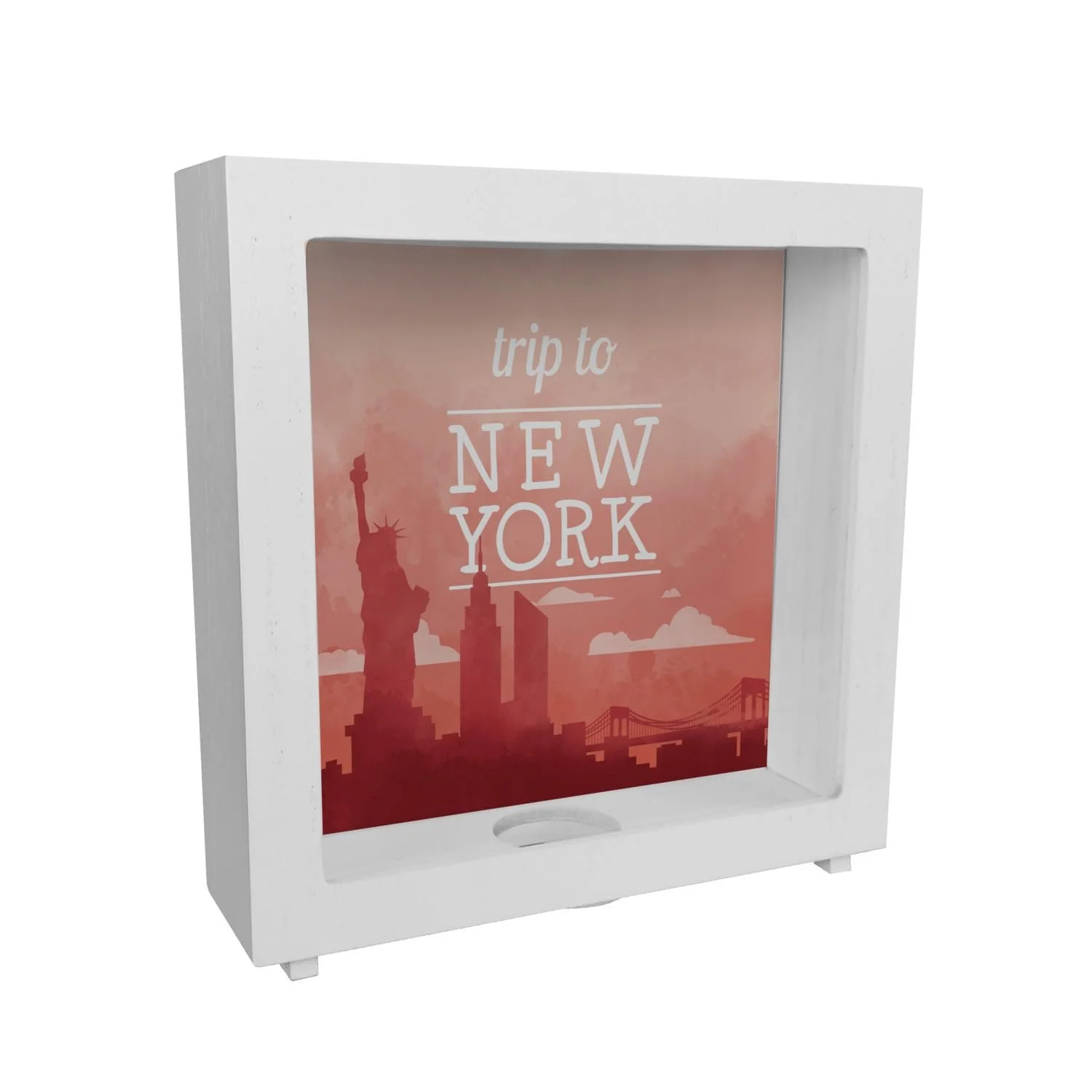 Скарбничка Trip to New York Дерев'яна Рамка, фото №1