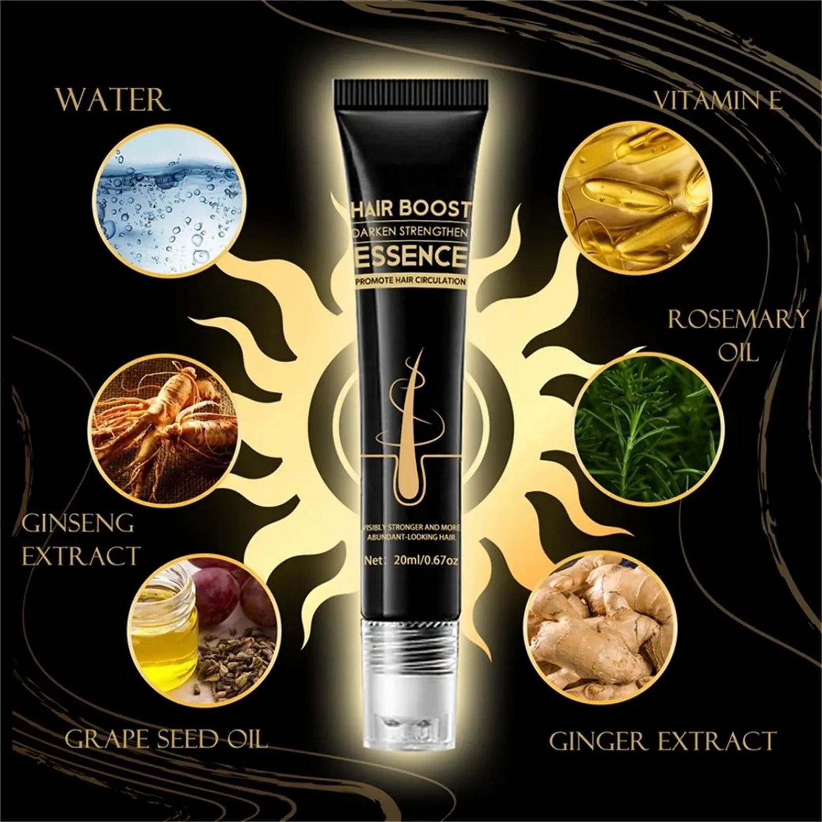 Есенція-ролик для росту волосся з біотином Biotin, сироватка для прискорення росту волосся (3 штуки), фото №4 Есенція-ролик для росту волосся з біотином Biotin, сироватка для прискорення росту волосся (3 штуки), фото №4