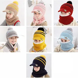 Дитяча зимова шапка YONKOUNY для дівчаток, тепла - Фото 1