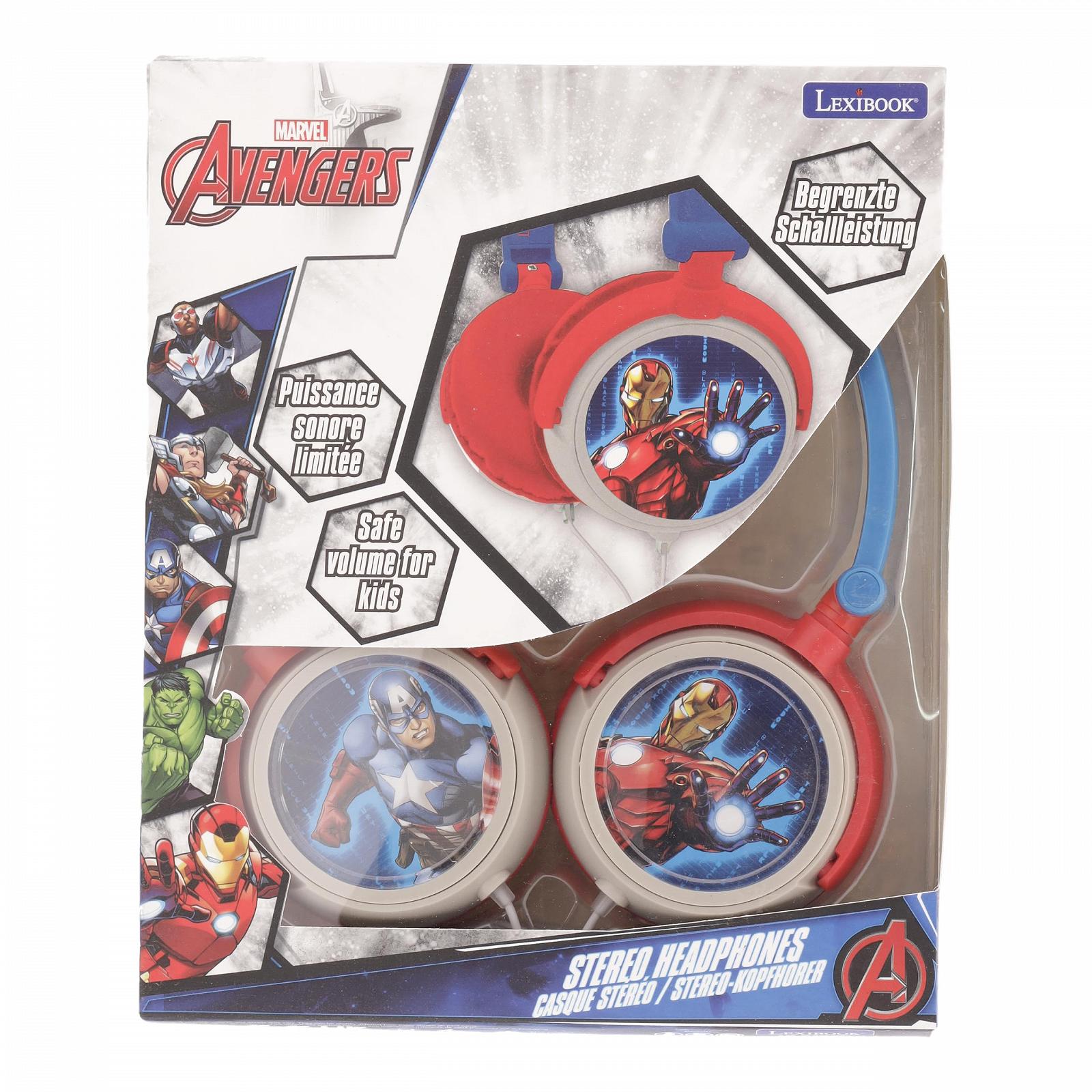 Наушники Lexibook Marvel The Avengers Iron Man стерео детские безопасные складные регулируемые розовый/черный, фото №4