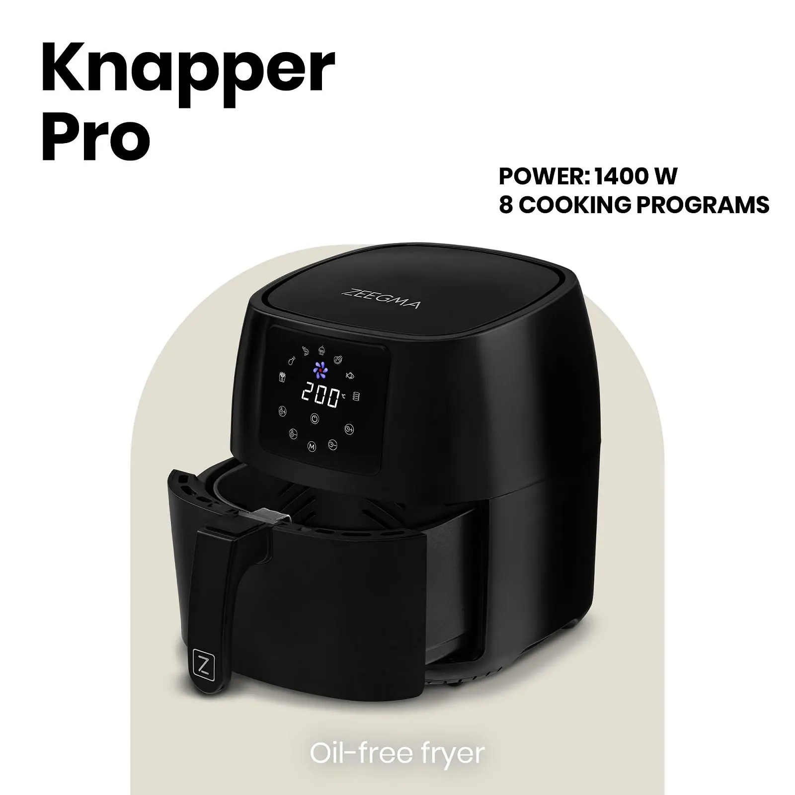 Мультипіч ZEEGMA Knapper Pro Turbo 1400W 8 Programmes 4.5L Teflon Coating, фото №2 Мультипіч ZEEGMA Knapper Pro Turbo 1400W 8 Programmes 4.5L Teflon Coating, фото №2