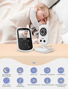 Відеоняня GHB 2.4 дюйми 2.4 GHz Night Vision 2-Way Audio 2X Zoom synthetic.ua - Фото 1