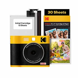 Фотокамера мгновенной печати и принтер KODAK Mini Shot 4 ERA 4PASS 10x10 см Yellow Bundle - Фото 1