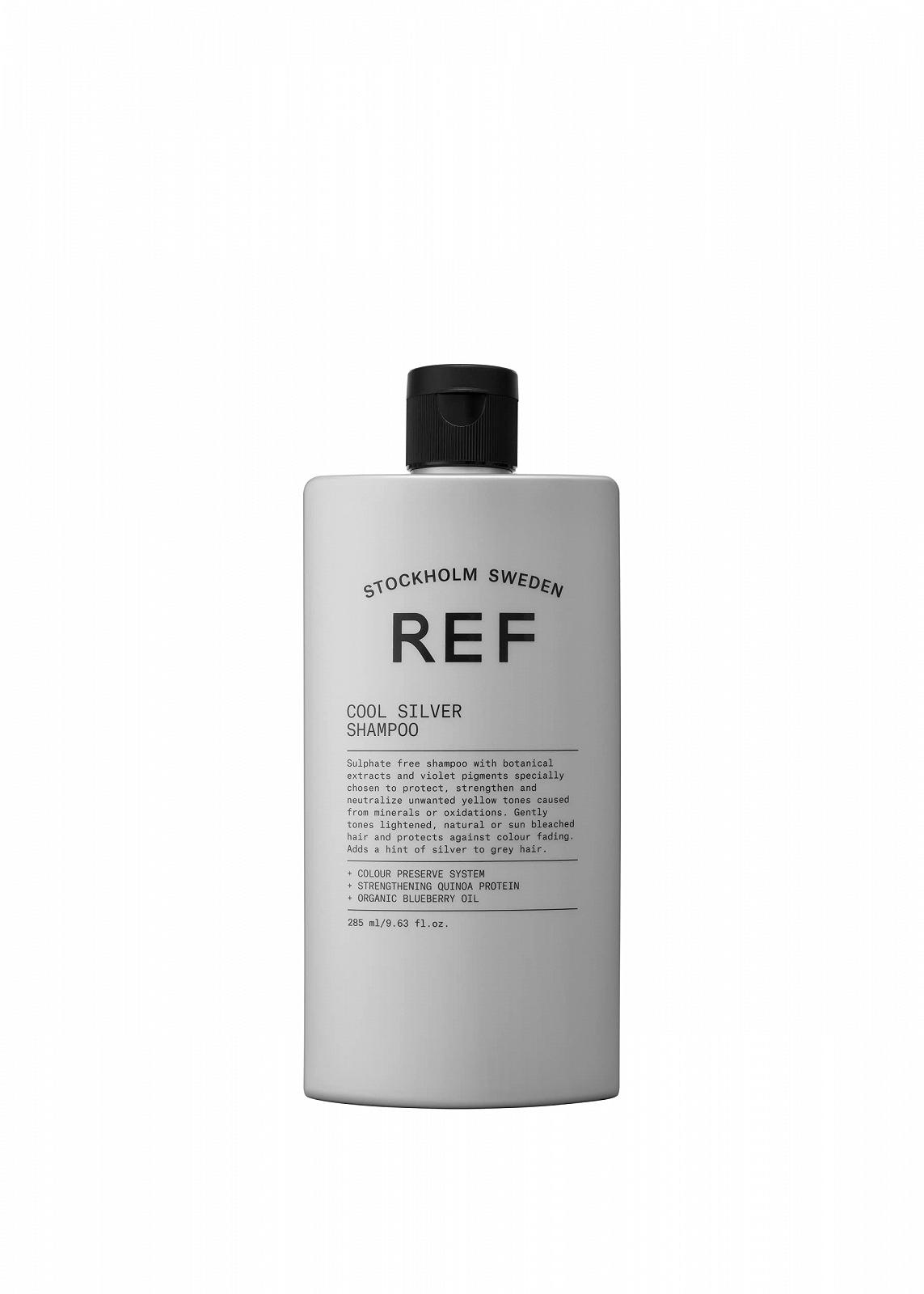 Шампунь REF без сульфатов Cool Silver с растительными экстрактами синие и фиолетовые пигменты для осветленного, обесцвеченного солнцем волос 100 мл, фото №1