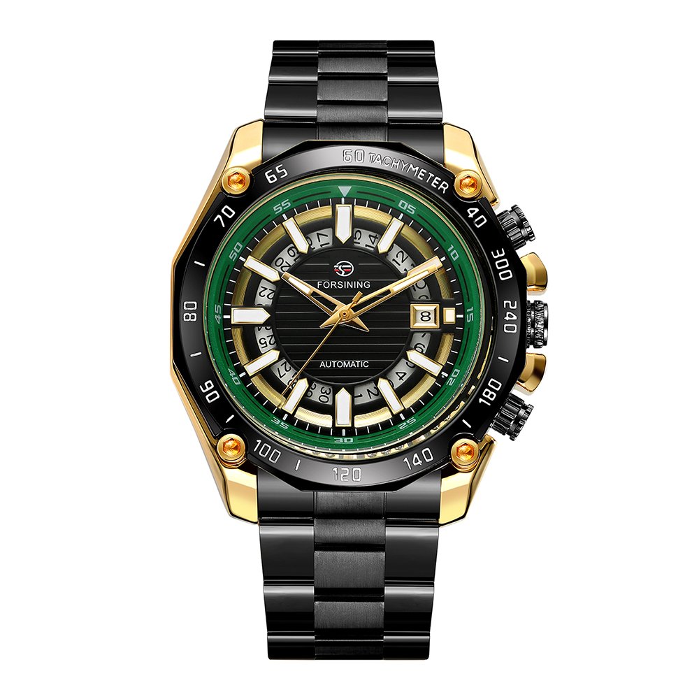 Годинник Forsining 8279 Black-Green, фото №1