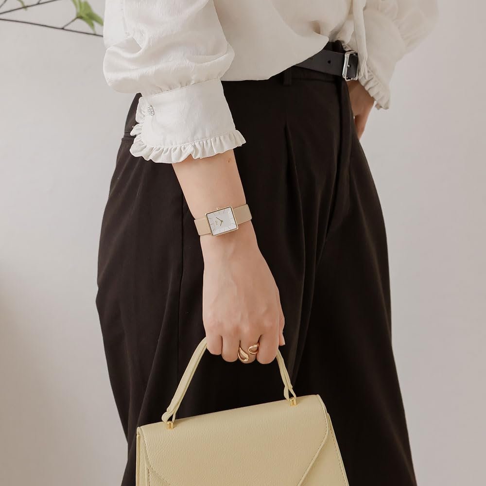 Женские часы 3351-04 Бежевый Золотой-20, фото №4