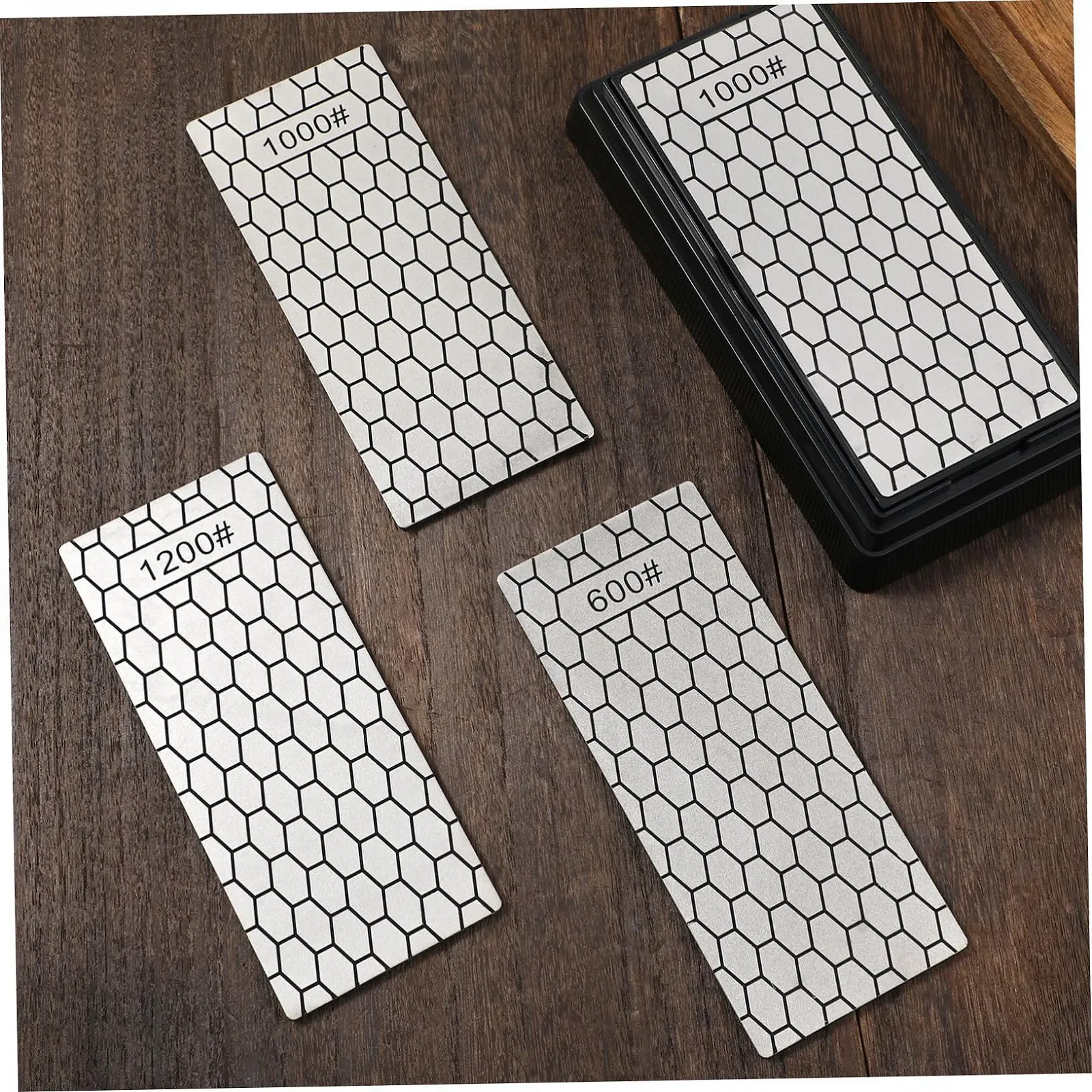 Набор из 3 алмазных точильных камней Diamond Whetstone для кухонных ножей и ножниц практичный долговечный универсальный, фото №3