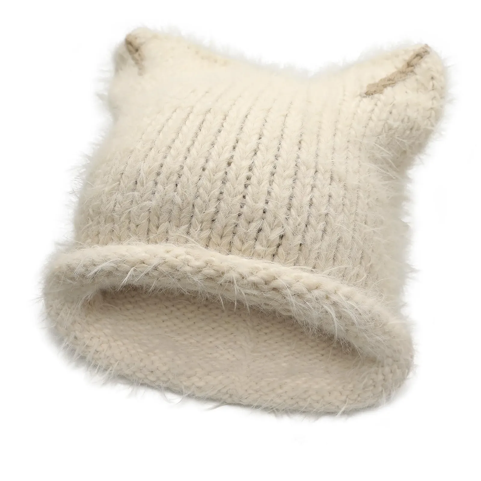 Вязаная шапка с кошачьими ушками ZLYC Slouchy Grunge Милая зимняя, фото №5 Вязаная шапка с кошачьими ушками ZLYC Slouchy Grunge Милая зимняя, фото №5