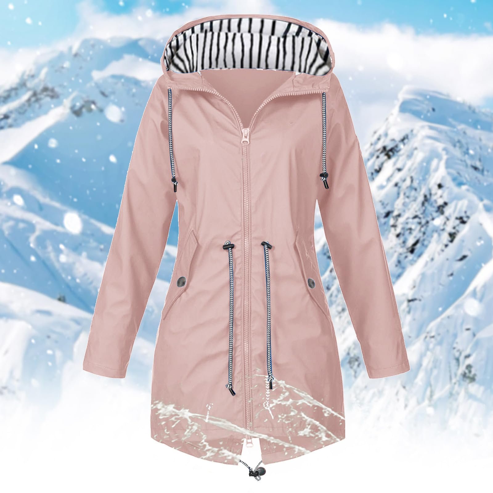 Куртка дождевая с капюшоном Легкая ветровка с длинными рукавами Молния Кулиска Дождевик с карманами Набор для верховой езды Для детей Девочки, фото №2 Куртка дождевая с капюшоном Легкая ветровка с длинными рукавами Молния Кулиска Дождевик с карманами Набор для верховой езды Для детей Девочки, фото №2