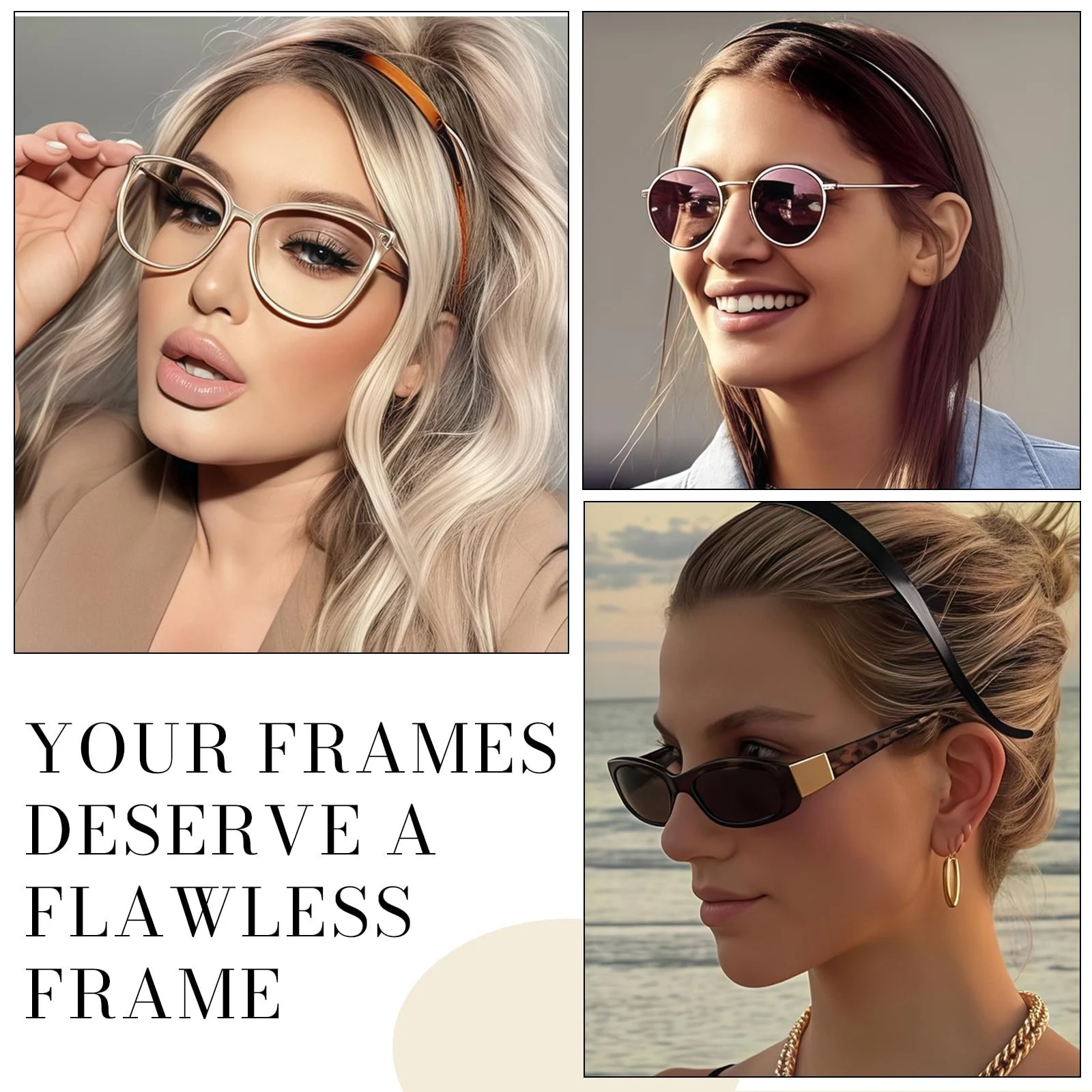 Гнучкі обручі для волосся для тих, хто носить окуляри, фото №3 Гнучкі обручі для волосся для тих, хто носить окуляри, фото №3