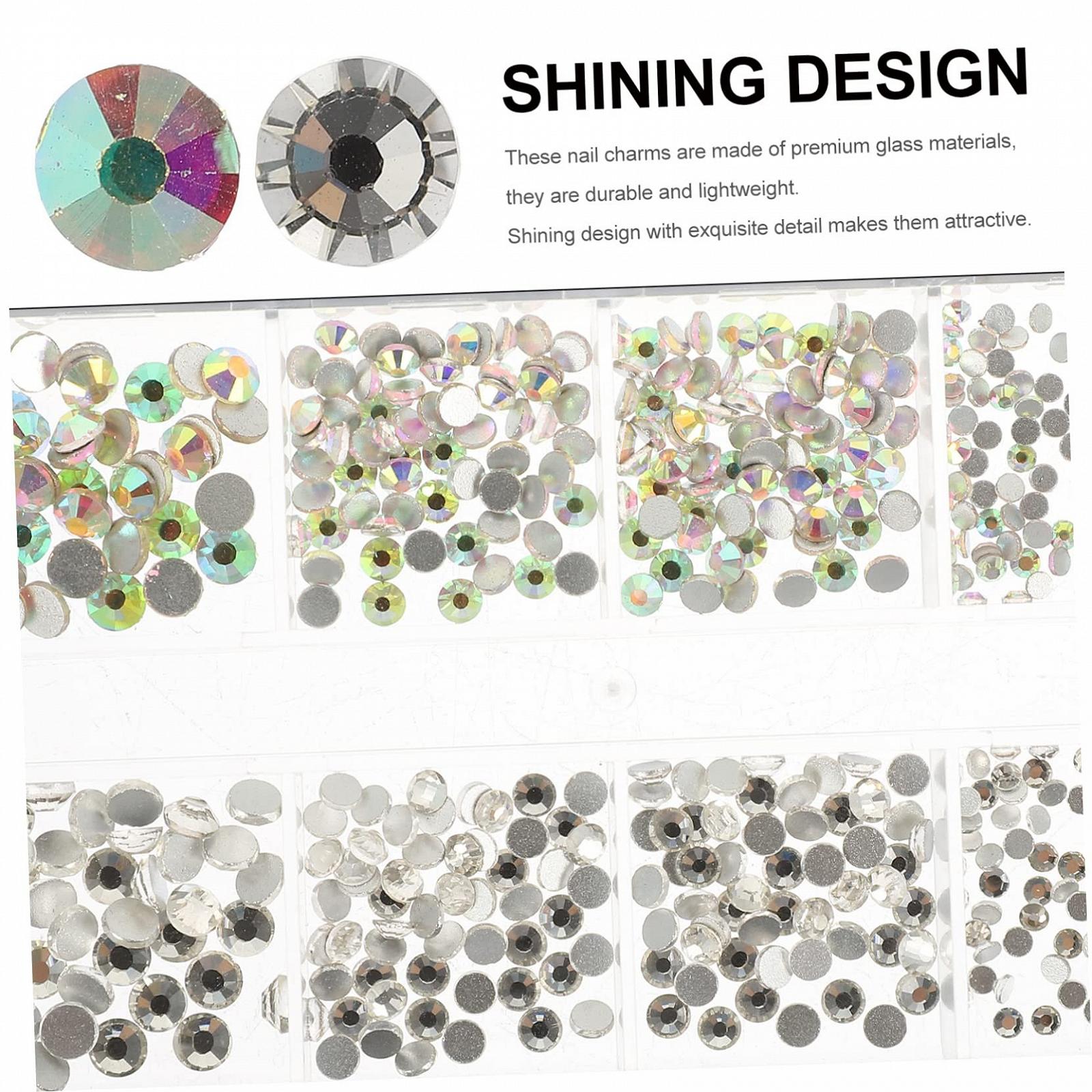 Стрази для нігтів PLAFOPE Flatback Змішаний колір, фото №6