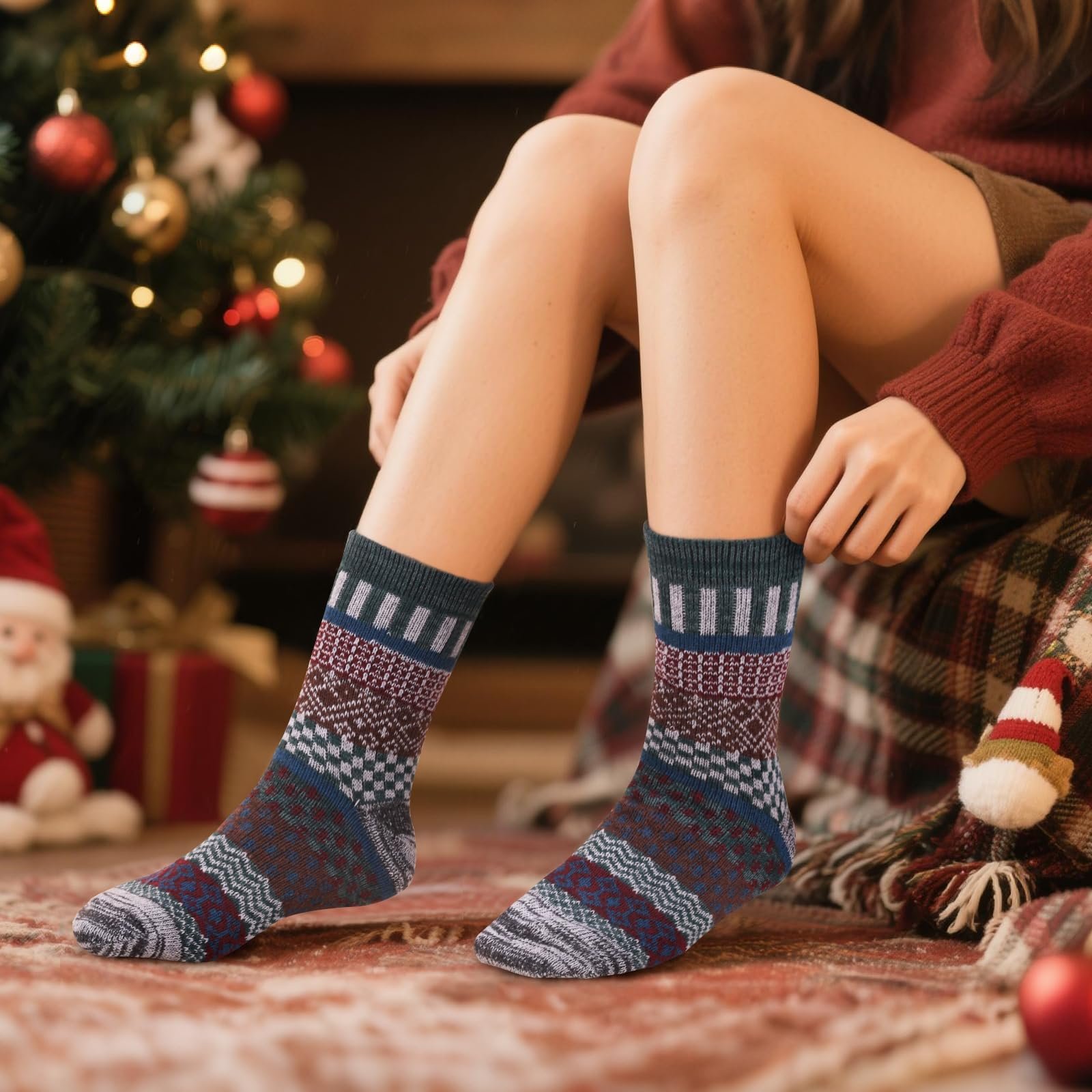 Шкарпетки з мериносової вовни, один розмір, фото №7