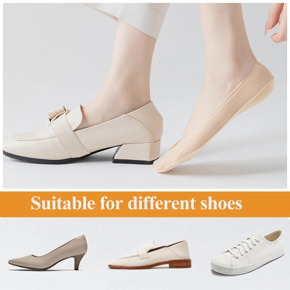 Носки-невидимки EQLEF для кроссовок, низкие носки, нескользящие носки-лодочки, невидимые ультра-носки для высоких каблуков, лодок, лоферов, фото №4