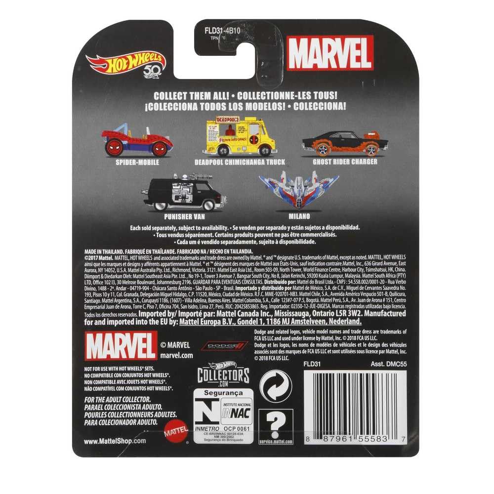 Машина Hot Wheels Spiderman The Spider Car - Модель FLD31 - Масштаб 1:64 - Длина примерно 6 см, фото №4