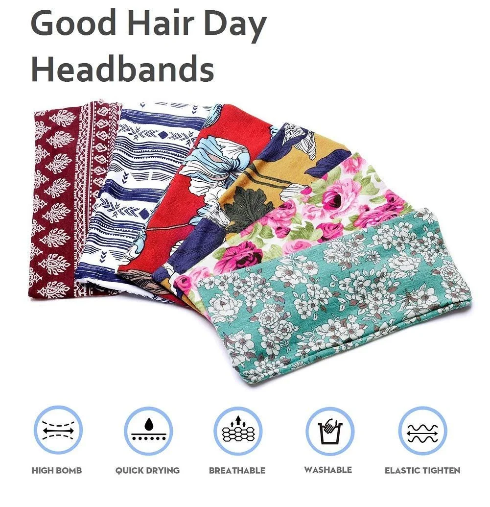 Набір пов'язок на голову для жінок, 6 шт. Спортивна, фото №2