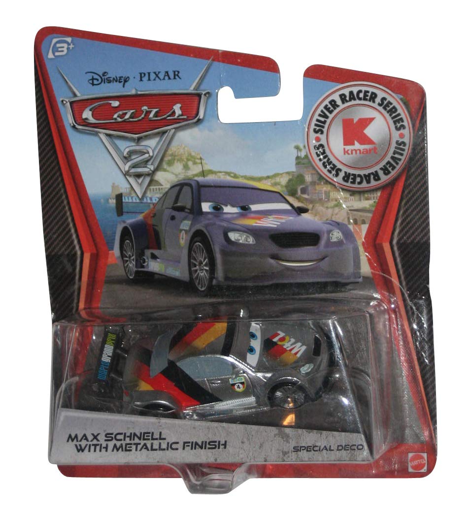 Машинка Disney Pixar Cars 2 KMart Silver Racer Series Max Schnell металевий з металевим покриттям, фото №1