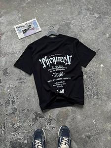 Футболка оверсайз чорна Tggz 666 RD397 - Фото 1