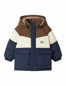 Куртка-пуховик NAME IT для мальчика, комбинированные цвета - Фото 1